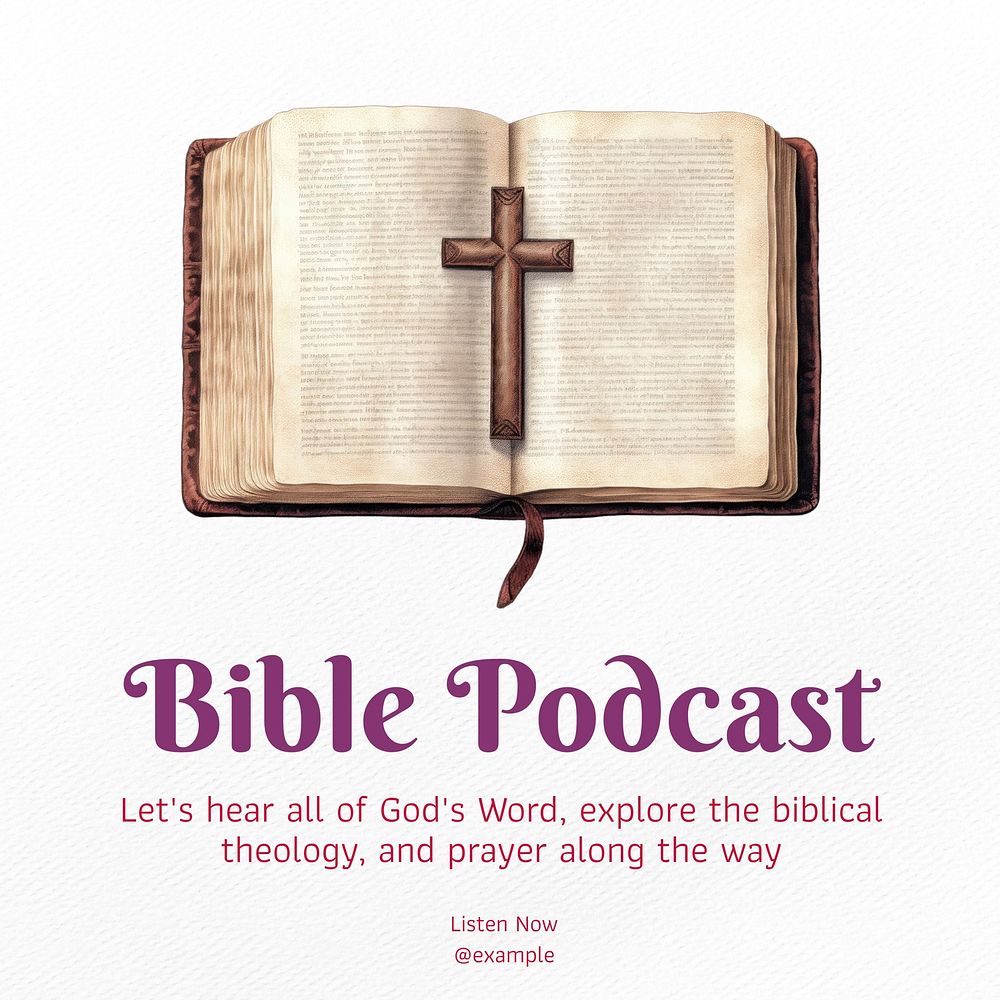 Bible podcast Facebook post template