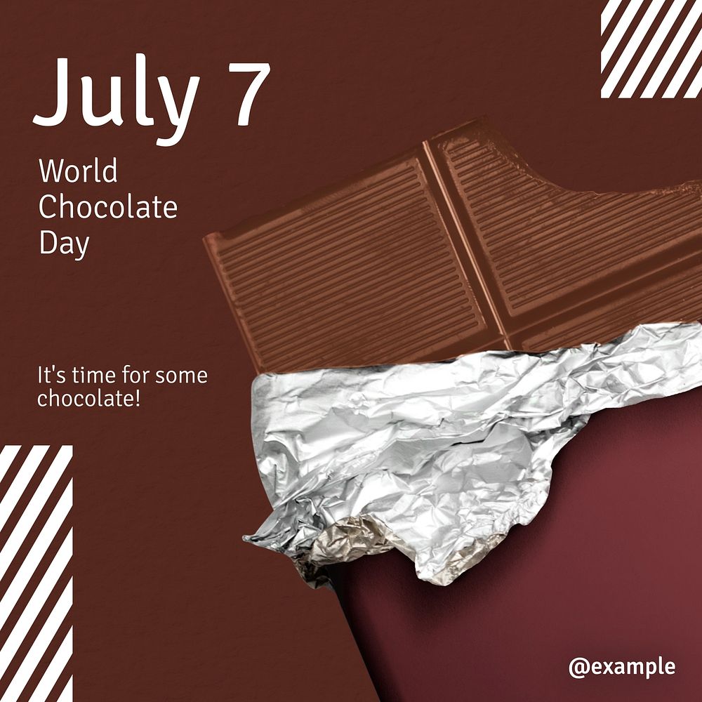 World chocolate day Facebook post template