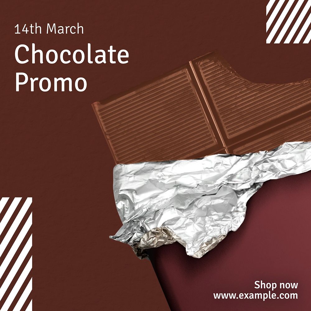 Chocolate promotion Facebook post template