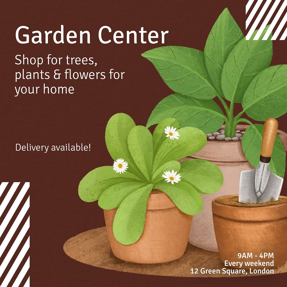 Garden center Instagram post template