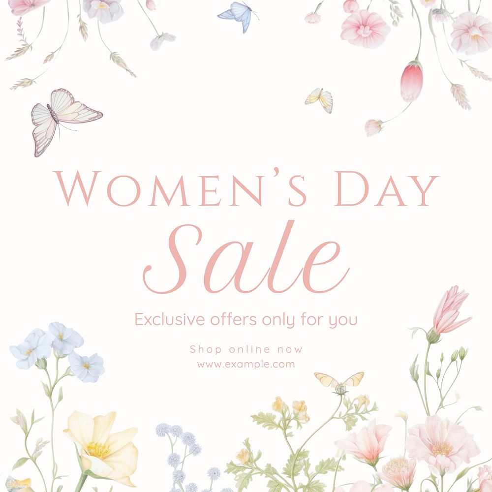 Women's day sale Instagram post template