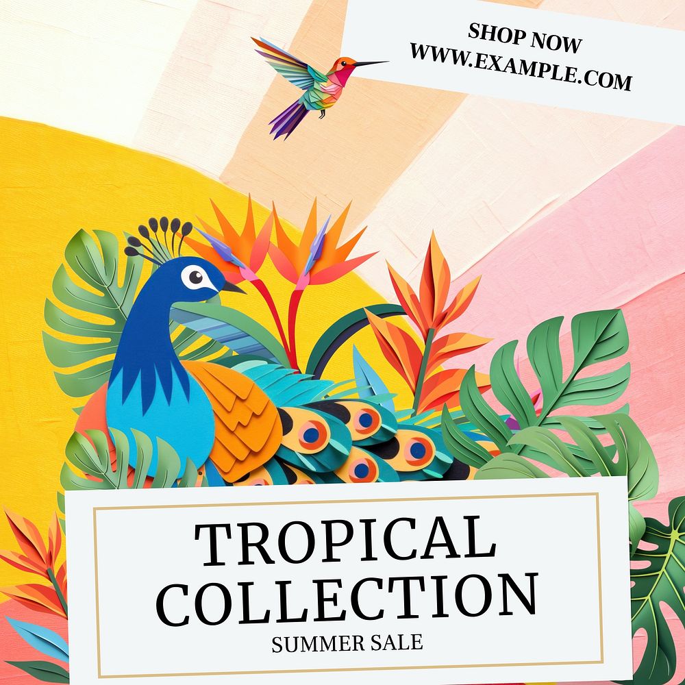 Tropical collection  Instagram post template