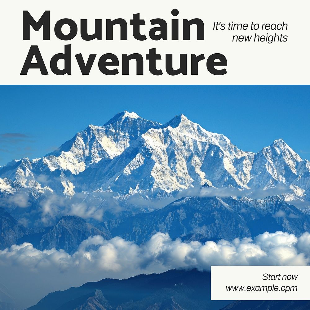 Mountain adventure Instagram post template