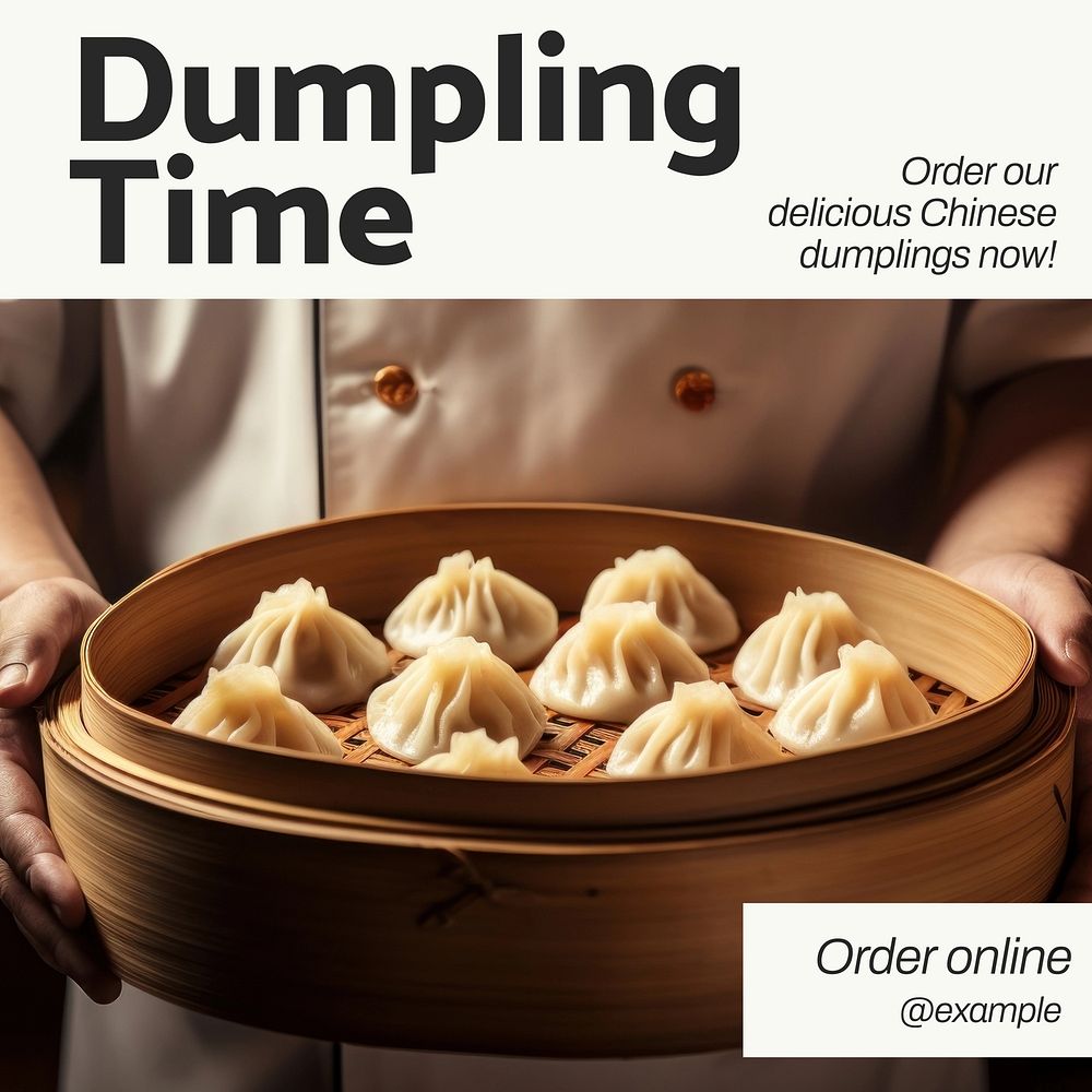Dumpling time Instagram post template