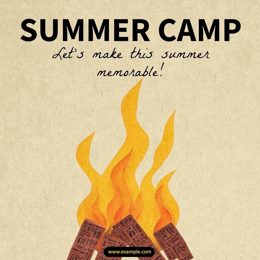 Summer camp Instagram post template