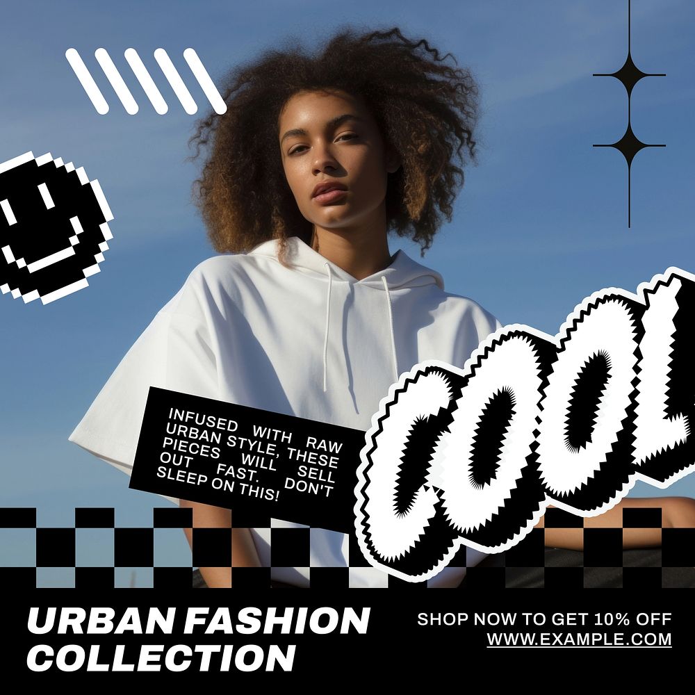 Urban fashion collection Instagram post template