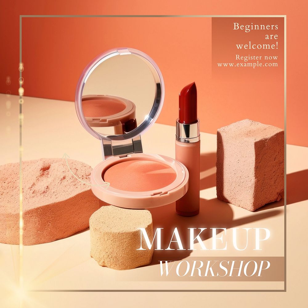 Makeup workshop Facebook post template