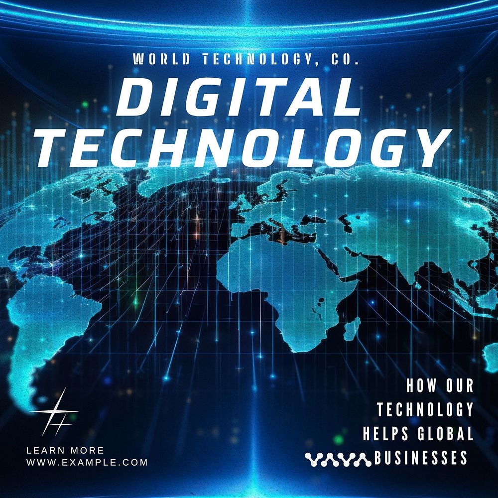 Digital technology business Instagram post template