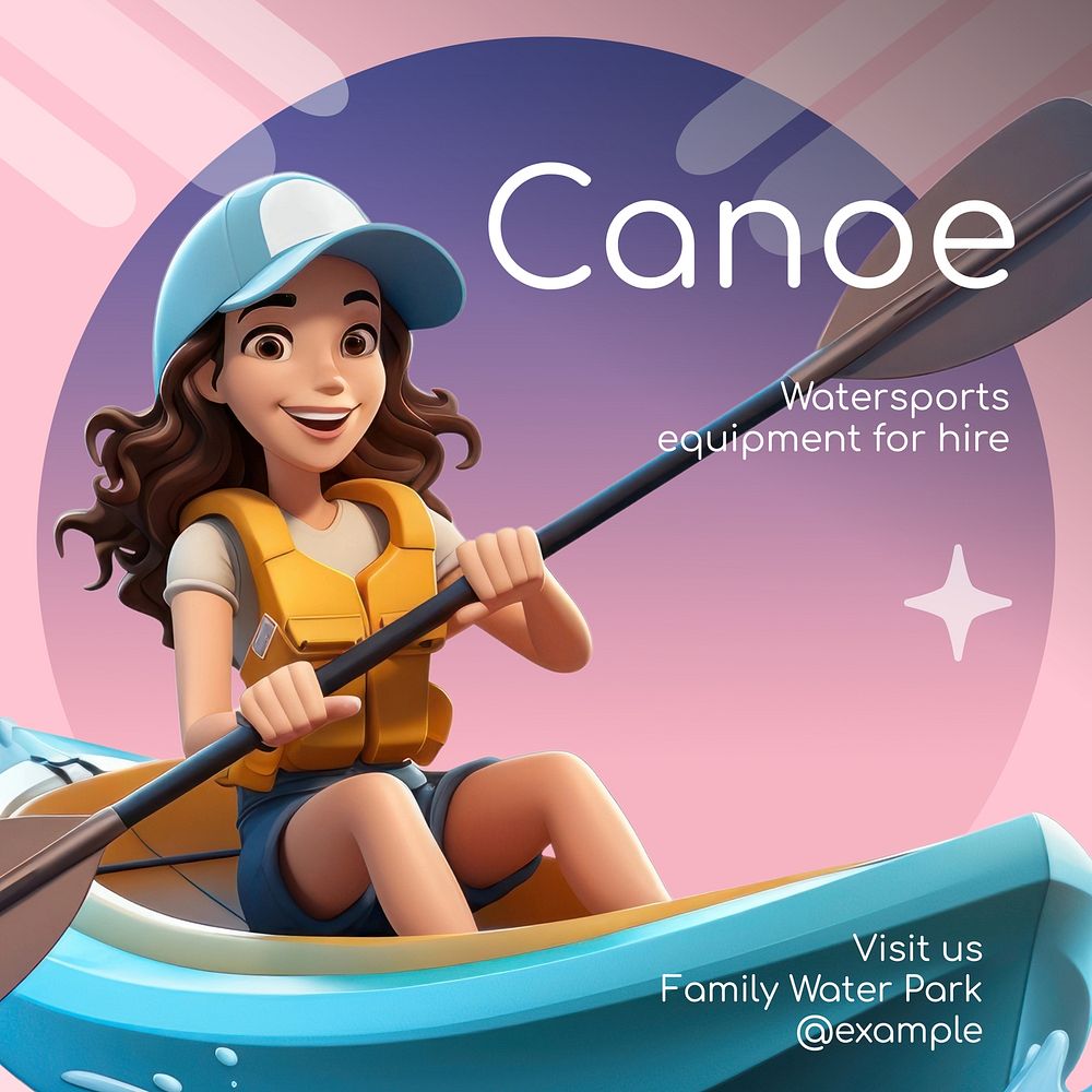 Canoe Instagram post template