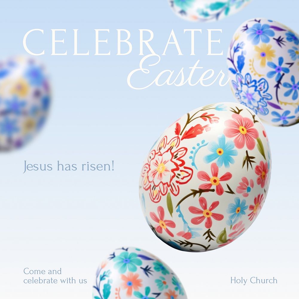 Easter celebration  Instagram post template