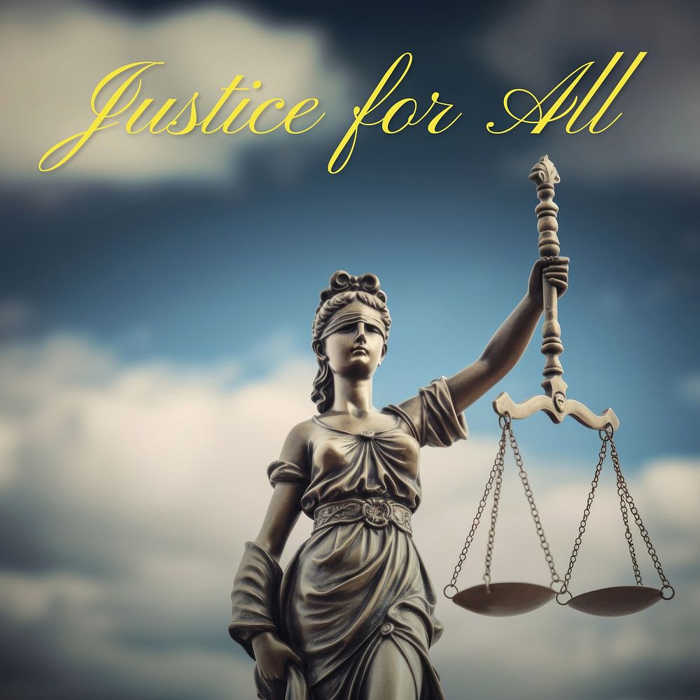 Justice for all quote Instagram post template