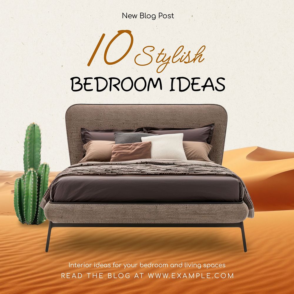 Bedroom ideas Instagram post template