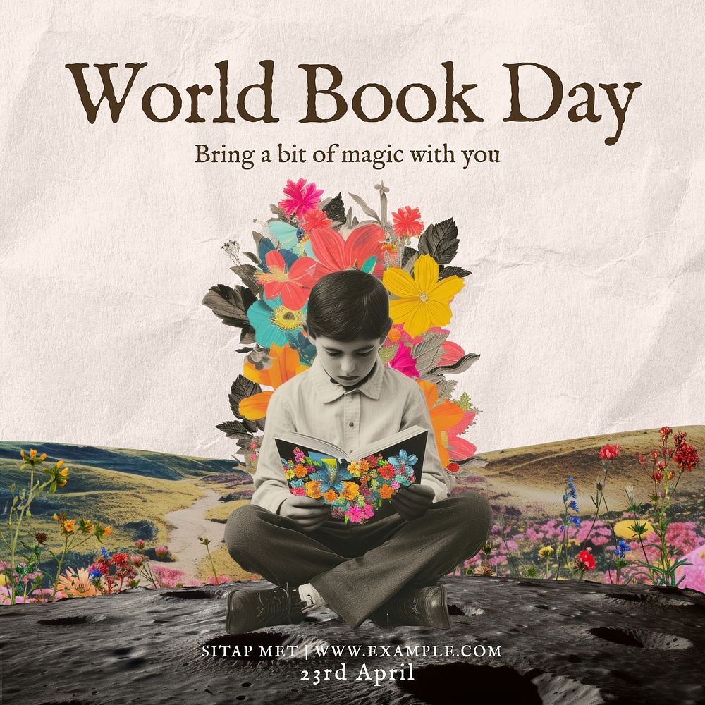 World book day Facebook post template