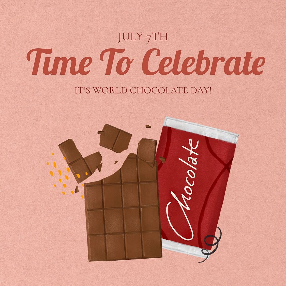 Celebrating chocolate day Instagram post template