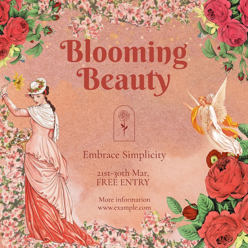 Blooming beauty Instagram post template