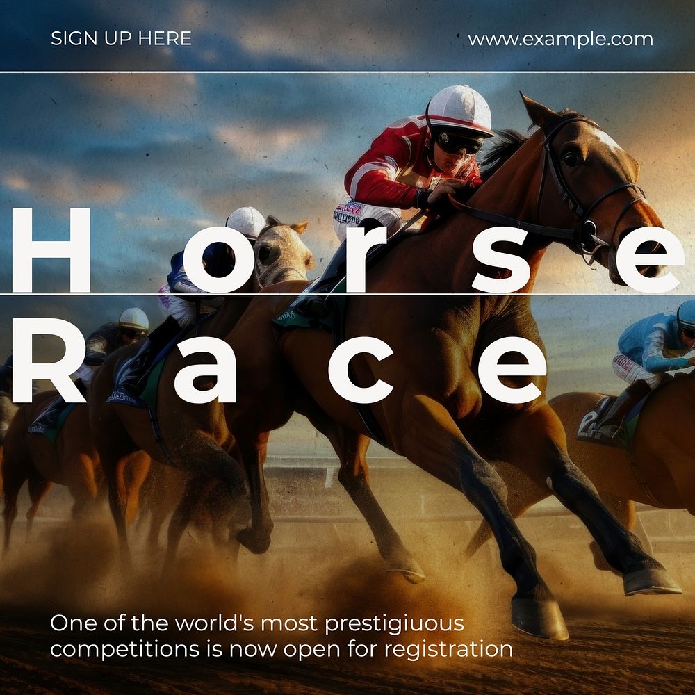 Horse race Facebook post template