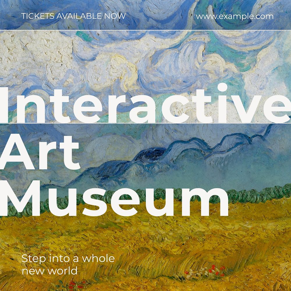 Interactive art museum Instagram post template