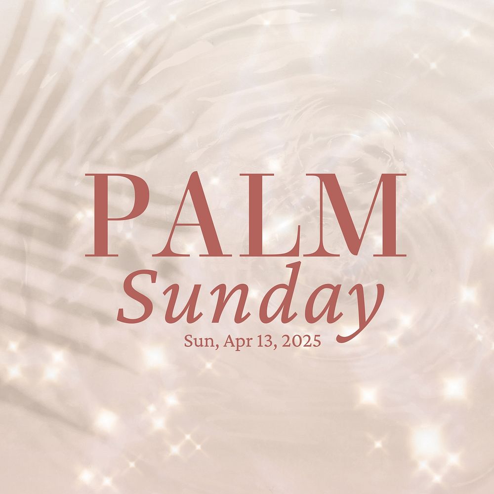Palm Sunday Instagram post template