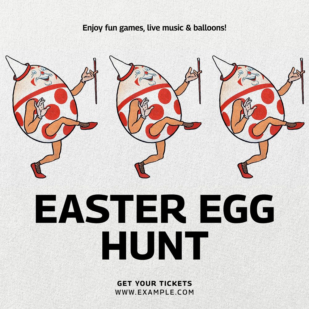 Easter egg hunt Facebook post template