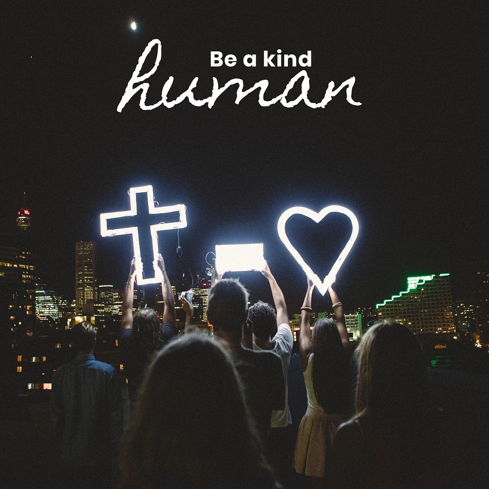 Be kind Facebook post template