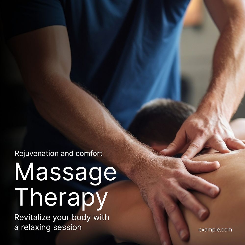 Massage therapy Facebook post template