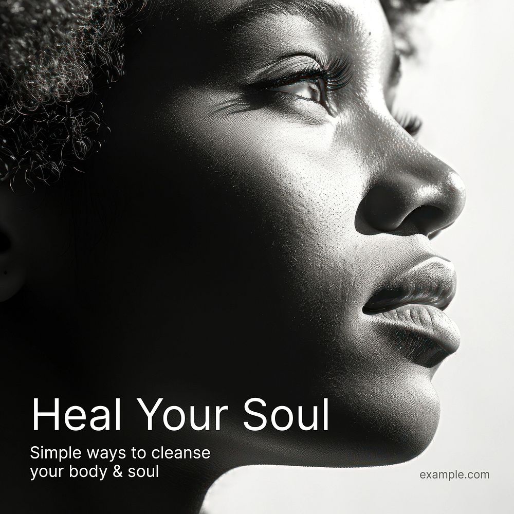 Heal your soul Instagram post template