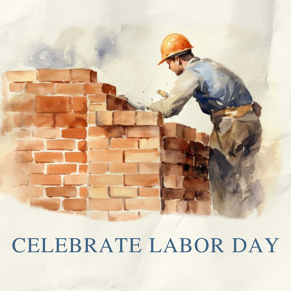 Celebrate labor day Instagram post template