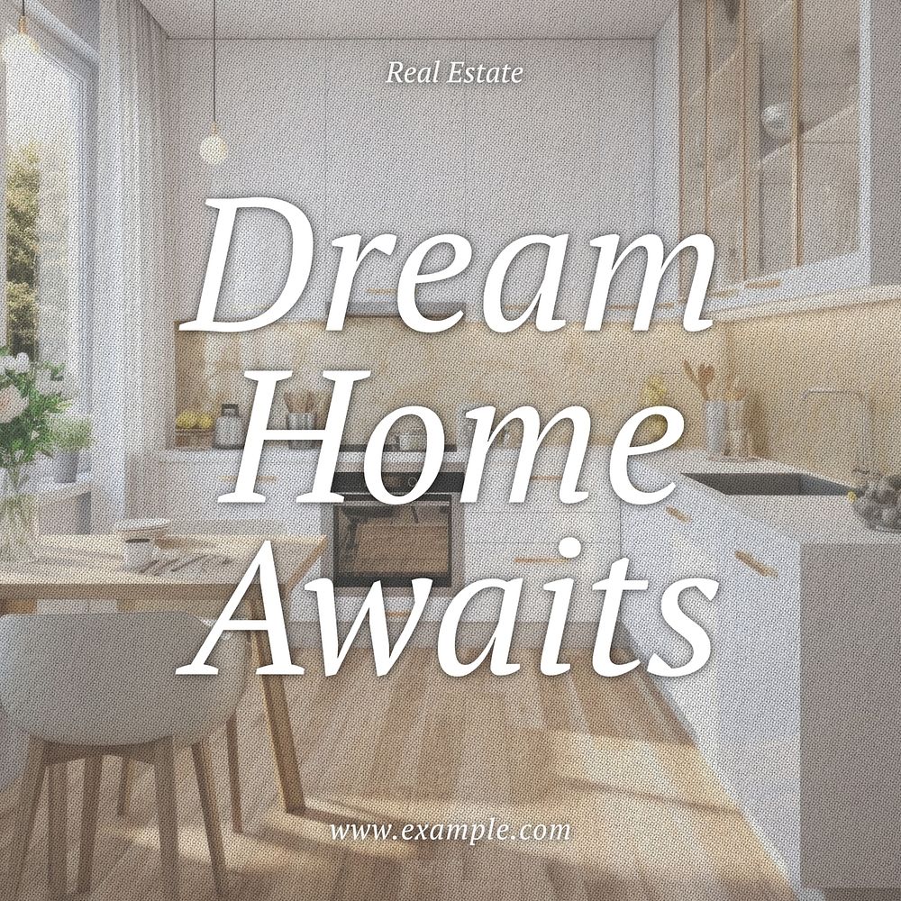 Dream home Instagram post template