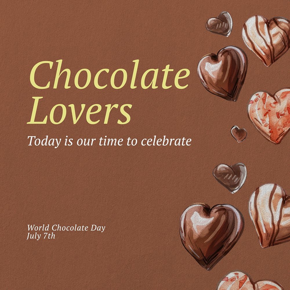 Chocolate lovers Instagram post template