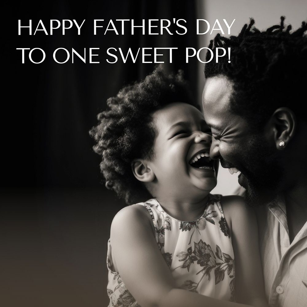Father's day greeting quote Instagram post template