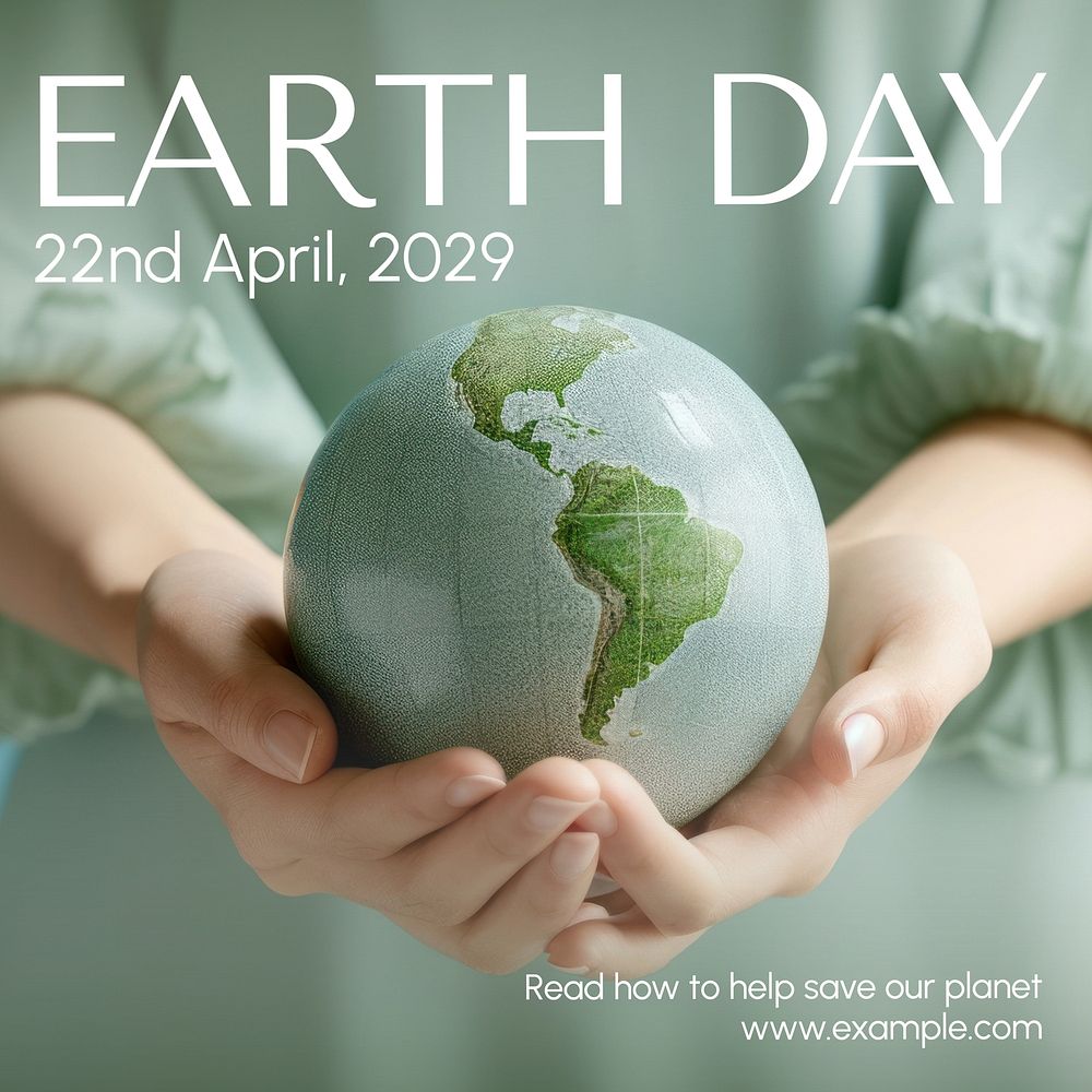 Earth day Facebook post template