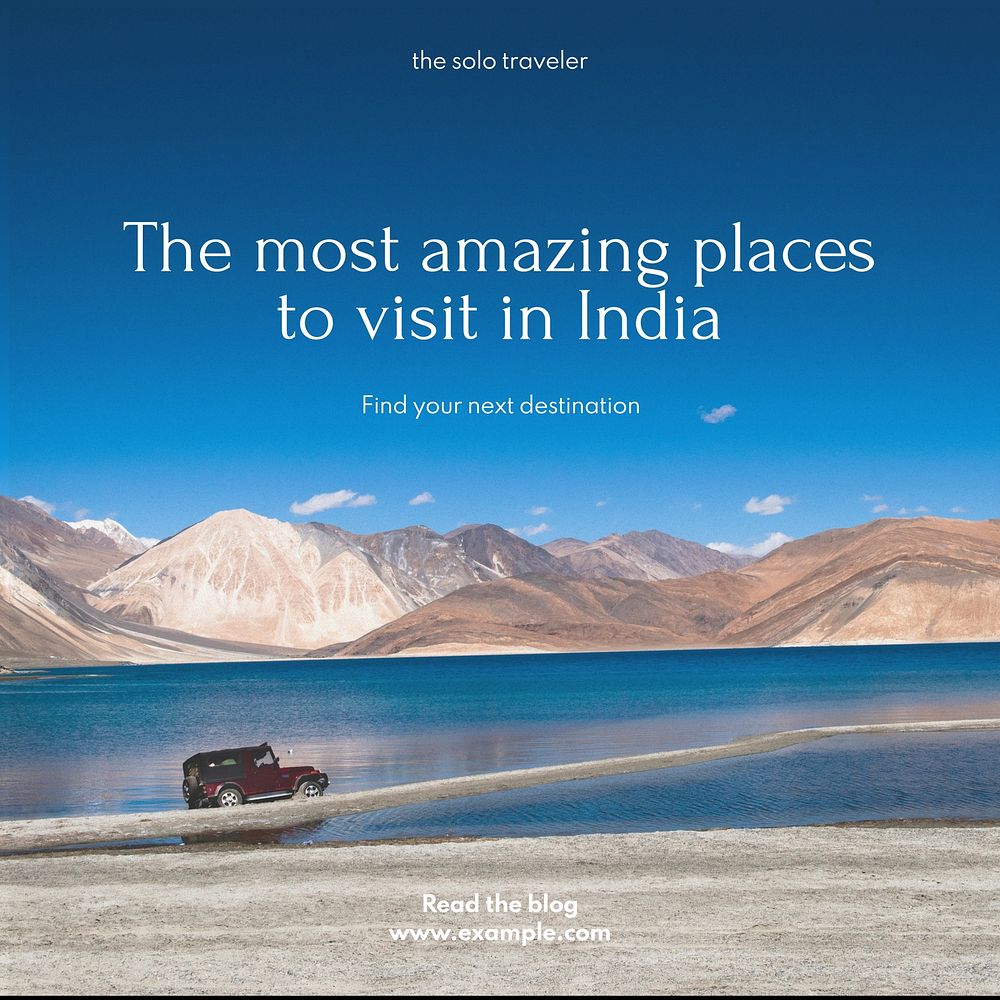 India travel blog Instagram post template