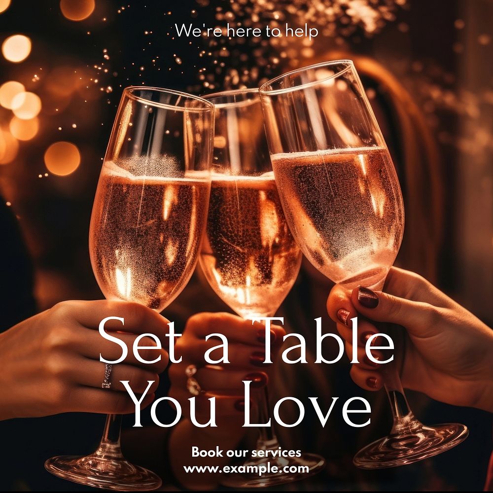 Table service Facebook post template