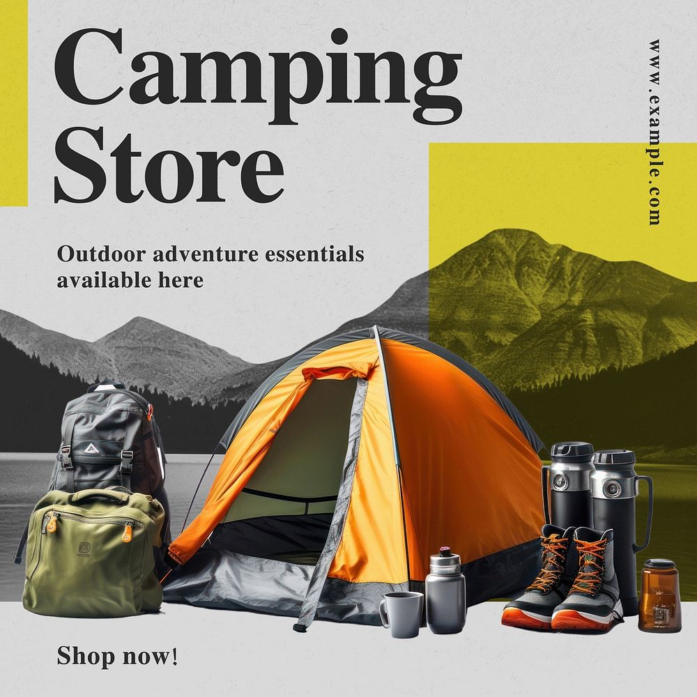 Camping store Facebook post template