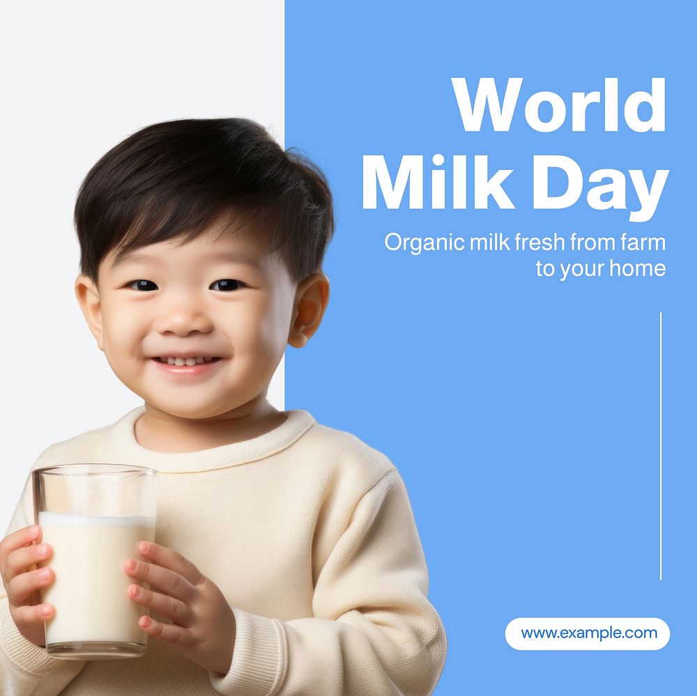World milk day Instagram post template