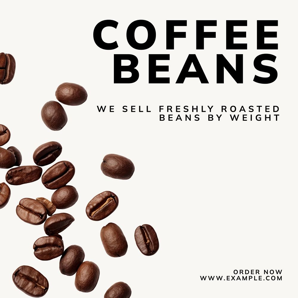 Coffee beans Instagram post template