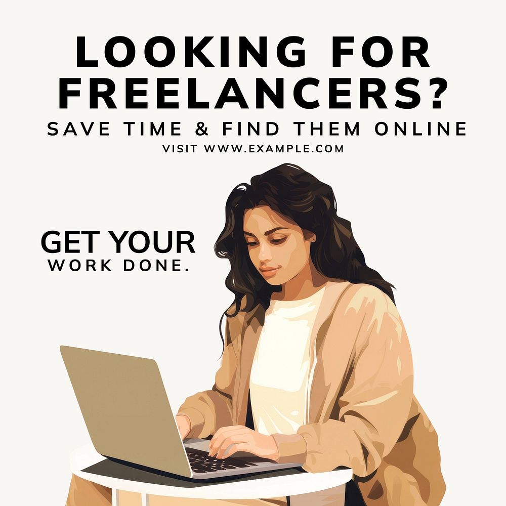 Looking for freelancers Instagram post template