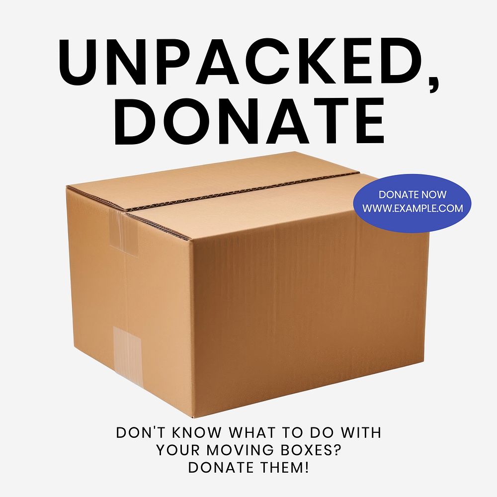 Box donation Instagram post template