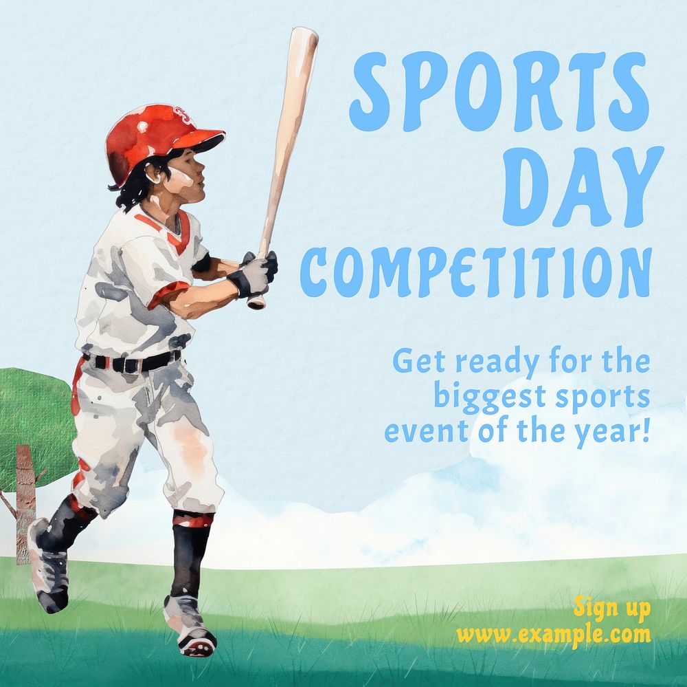 Sports day competition Instagram post template