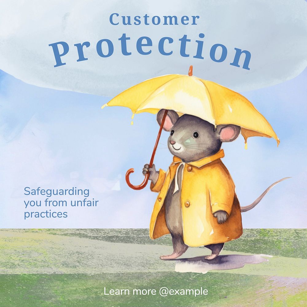 Customer protection Instagram post template  