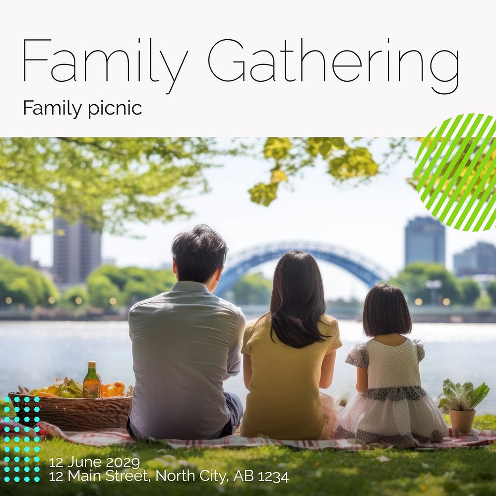 Family gathering Facebook post template