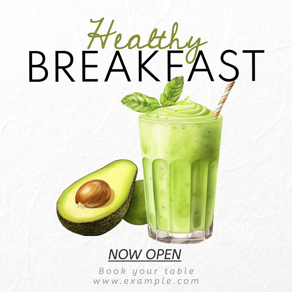 Healthy breakfast Instagram post template