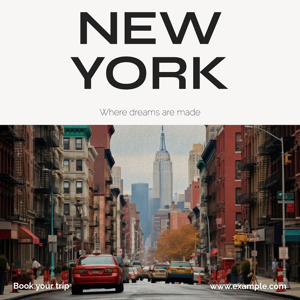 New York Instagram post template