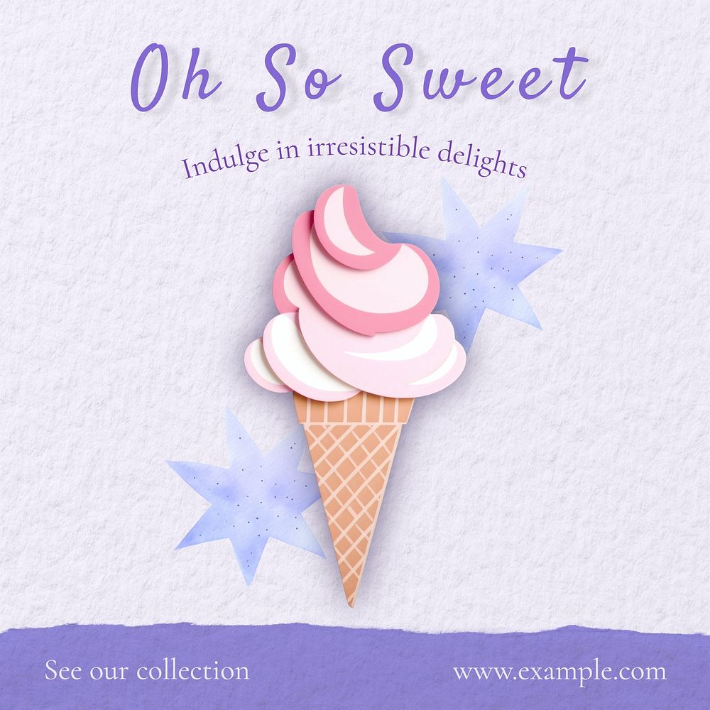Sweets Facebook post template