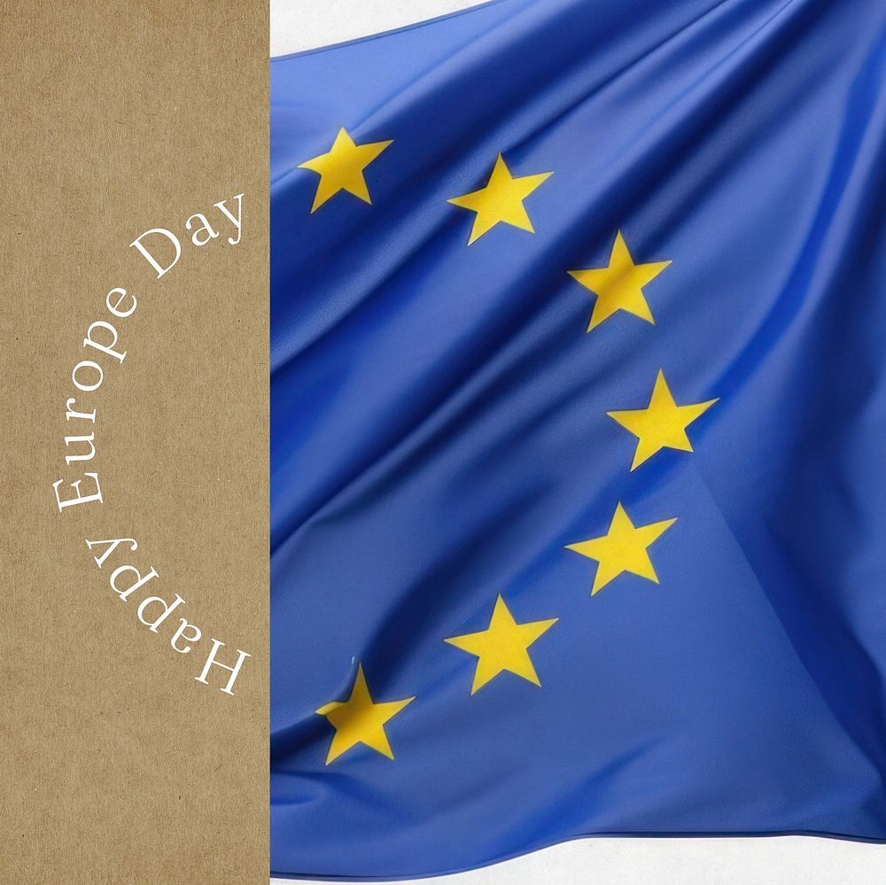 Happy Europe day Instagram post template