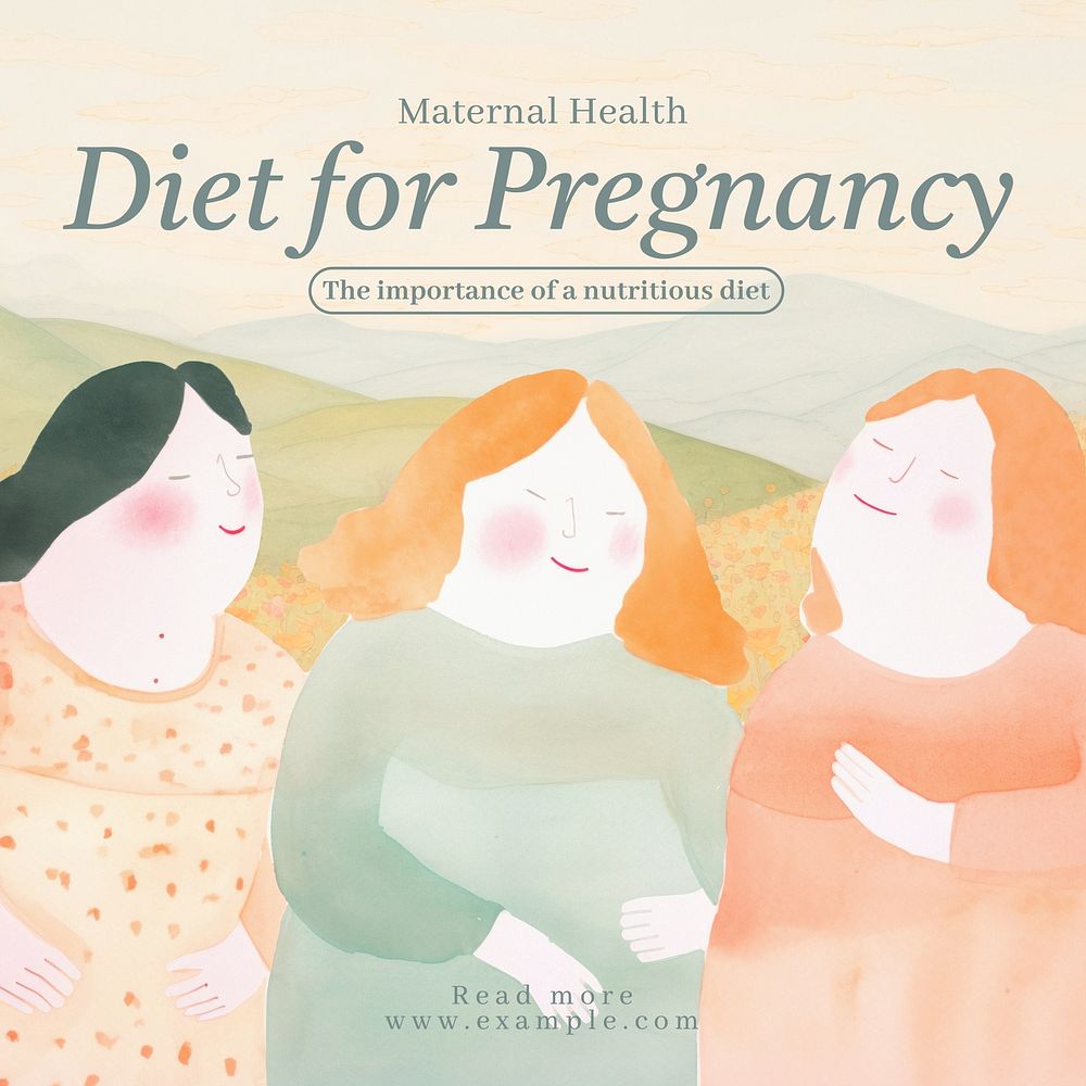 Pregnancy diet Facebook post template