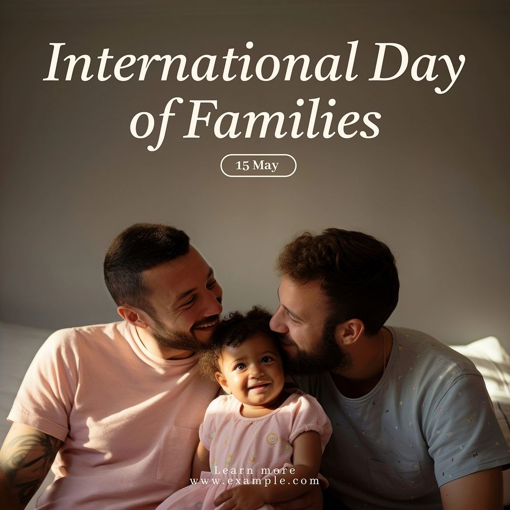 International day of families Instagram post template
