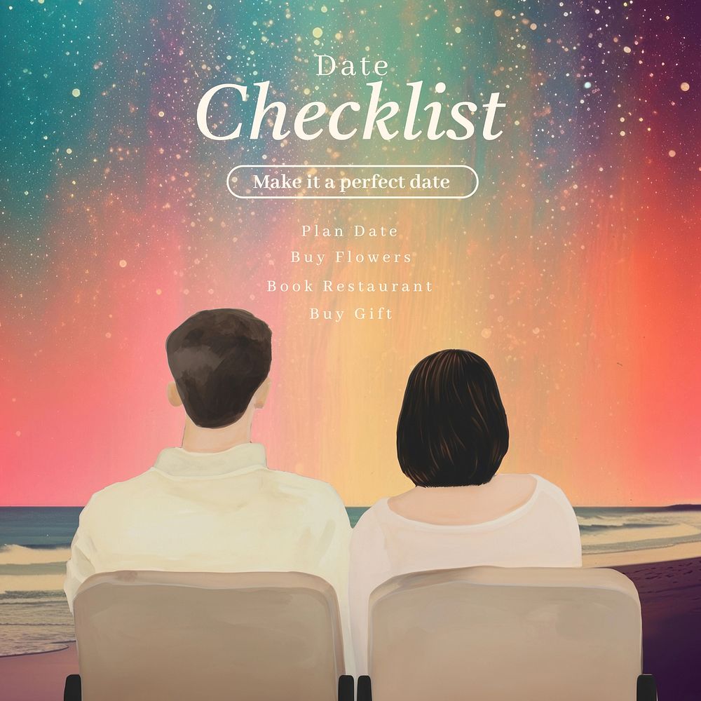 Date checklist Instagram post template