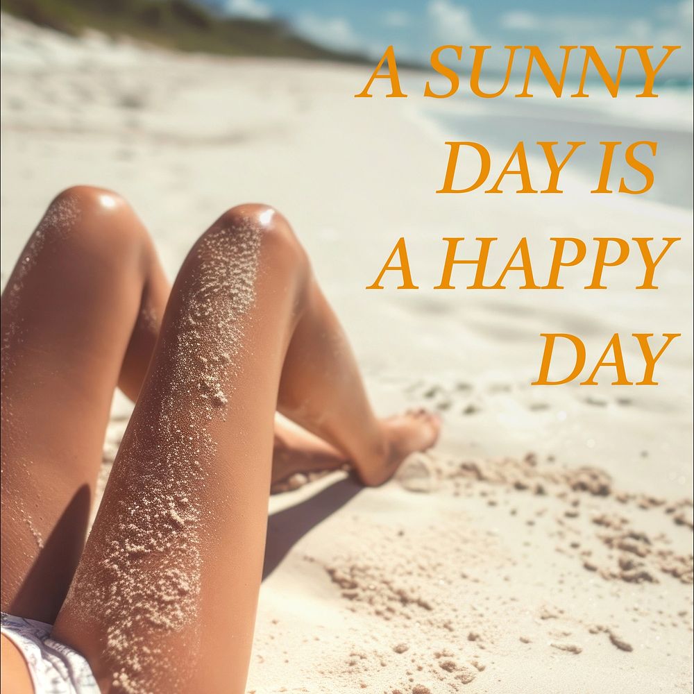 Sunny days quote Instagram post template