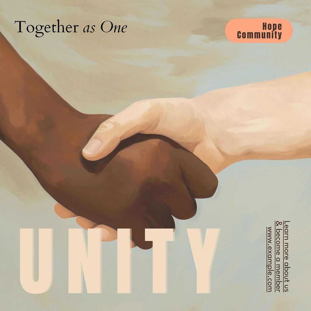 Unity & community Instagram post template